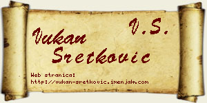 Vukan Sretković vizit kartica